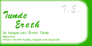 tunde ereth business card