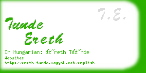 tunde ereth business card